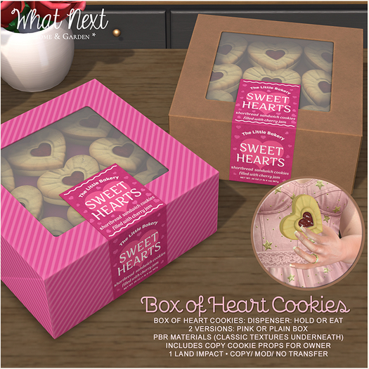 {wn} Box of Heart Cookies (wear to unpack)