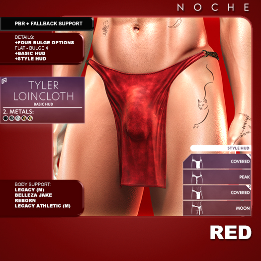 Noche. Tyler Loincloth Red