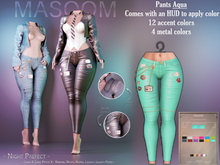 [[ Masoom ]] Night Prefect Pants - Aqua