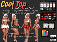 Cool Top w Belted Miniskirt w HUD's & Sandals - ADD