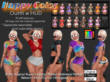 Happy Color Combo w HUD's(Top & Shorts)- ADD