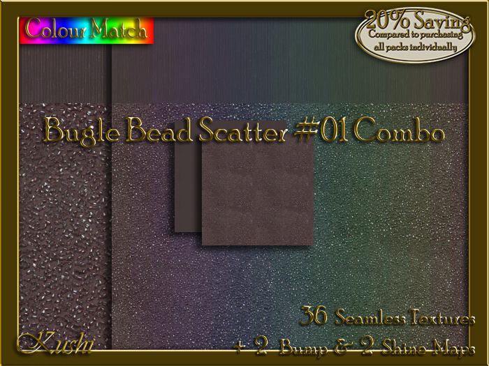 Bugle Bead Scatter #01 COMBO Texture Bundle