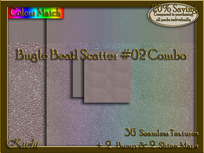 Bugle Bead Scatter #02 COMBO Texture Bundle