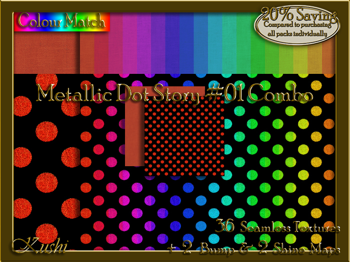Metallic Dot Story #01 COMBO Texture Bundle