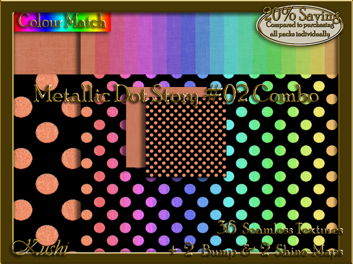 Metallic Dot Story #02 COMBO Texture Bundle