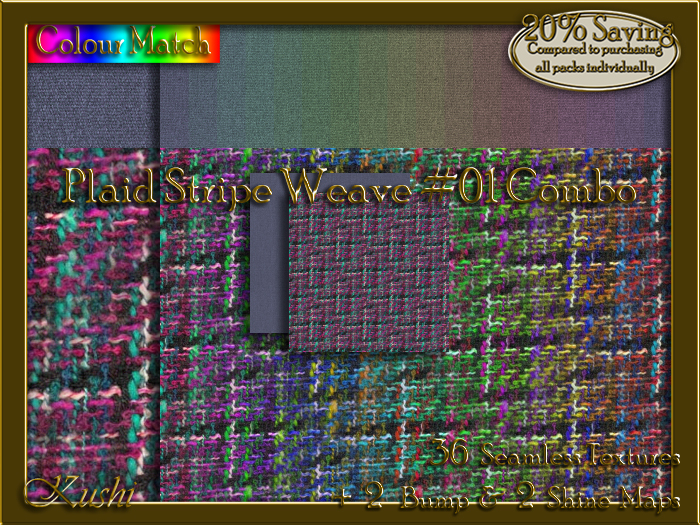 Plaid Stripe Weave #01 COMBO Texture Bundle
