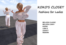 KOKO'S CLOSET PALE PINK CARGO PANTS  & CHERRY BLOSSOM TOP