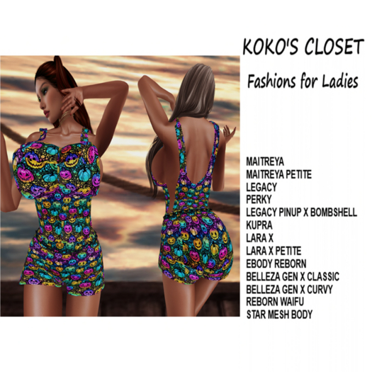 KOKO'S CLOSET COLORFUL PUNKIN OVERALLS