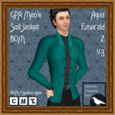 GPA Men's Suit Jacket BOM - Aqua Emerald Z v.3