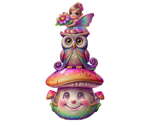 HB: Whimsy Mushroom Owl Fairy Stack FuLL PERM