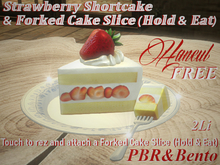 Strawberry Shortcake & Forked Cake Slice