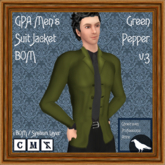 GPA Men's Suit Jacket BOM - Green Pepper v.3
