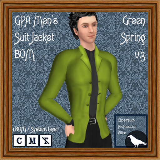 GPA Men's Suit Jacket BOM - Green Spring v.3
