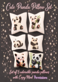 RB PANDA  PILLOW SET 