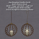 Joy Hanging Candles Earth
