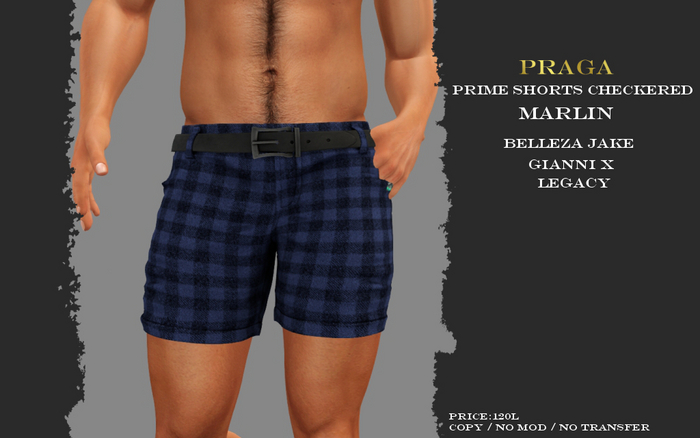 Praga Prime Shorts Checkered - Marlin