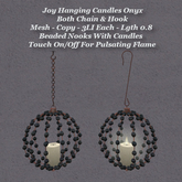 Joy Hanging Candles Onyx