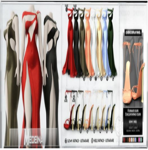 3.QUEENZ. Medeina - Heels - RED - RARE