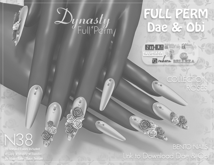 *DEMO* Dynasty - Nails BENTO Roses Collection - Dae e Obj N38