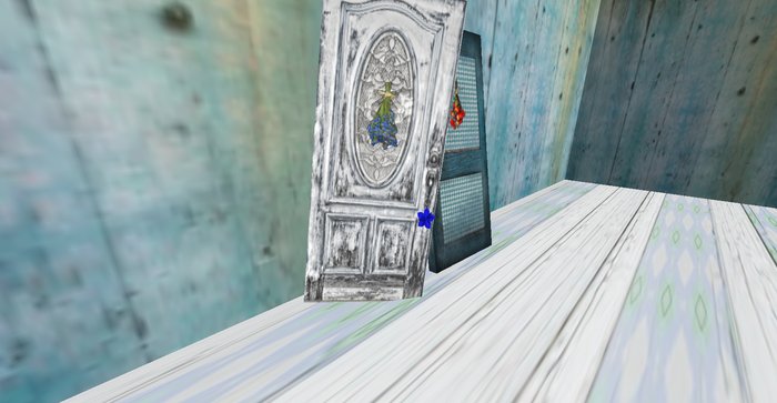 ALMOST FREE!!! WHIMSY ANTIQUE WHITE SHABBY CHIC LEANING DECORATIVE DOOR ART