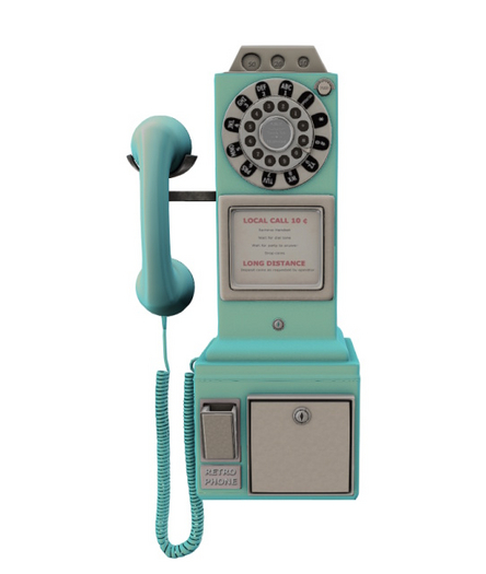 Serenity Style- Retro Telephone BLUE