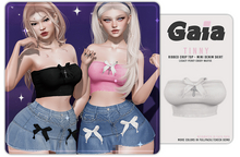Gaia - tinny ribbed crop top - white