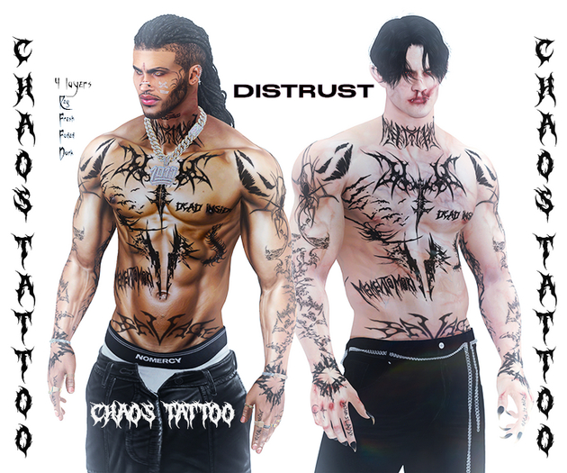 Distrust - Chaos Body Tattoo 