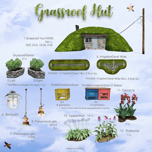 PLAAKA - 1.GrassRoofHut RARE