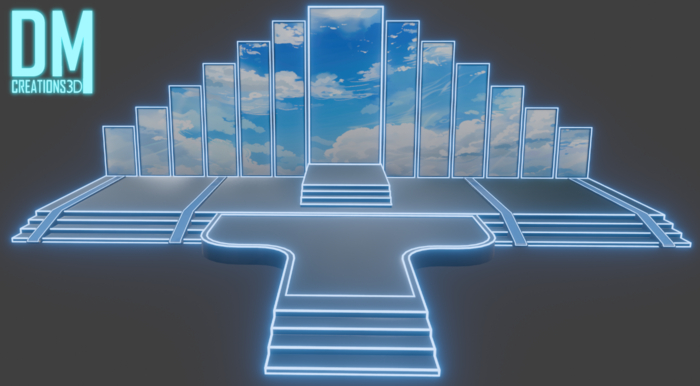 Cloud Stage Full Perm Mesh