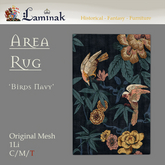 Laminak - Birds Navy Long Rug