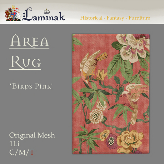 Laminak - Birds Pink Long Rug