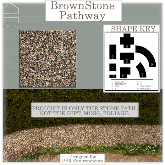 Baesic. Stone Pathway Brown