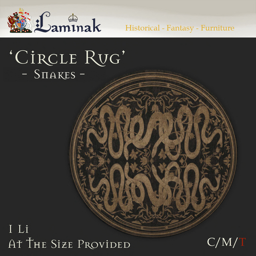 Laminak - Circle Rug - Snake