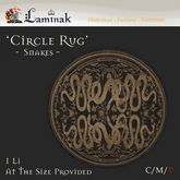 Laminak - Circle Rug - Snake