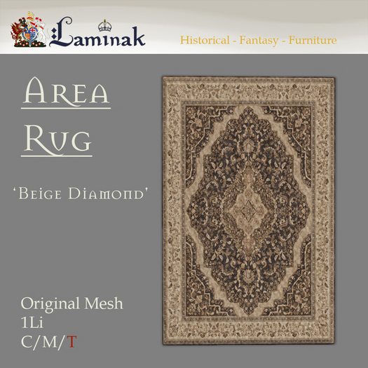 Laminak - Beige Diamond Rug