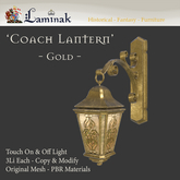 Laminak - Coach Lantern - Gold