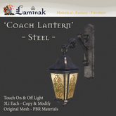 Laminak - Coach Lantern - Steel