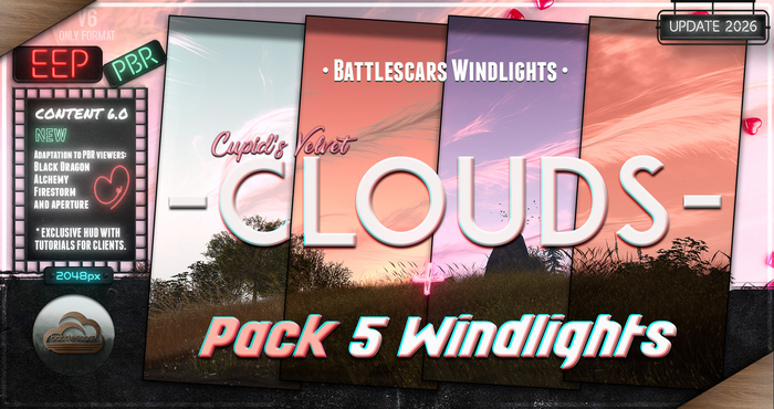 - BATTLESCARS WINDLIGHTS - CLOUDS - CUPID'S VELVET 6.0 (EEP / PBR)