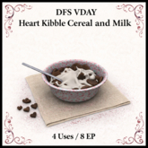 DFS VDAY Heart Kibble Cereal and Milk - ACTUAL ITEM