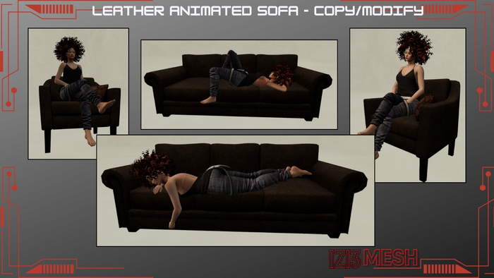 Leather Animated Sofa - Copy/Modify