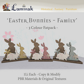 Laminak - Easter Bunny Family - Fat Pack