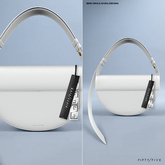FIFTY/FIVE. "Ripe" SemiCircle Shoulder Bag - White