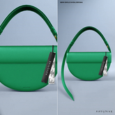 FIFTY/FIVE. "Ripe" SemiCircle Shoulder Bag - Teal