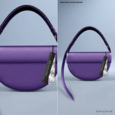 FIFTY/FIVE. "Ripe" SemiCircle Shoulder Bag - Plum