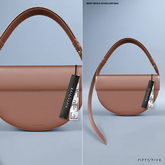 FIFTY/FIVE. "Ripe" SemiCircle Shoulder Bag - Mocha