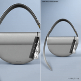 FIFTY/FIVE. "Ripe" SemiCircle Shoulder Bag - Grey