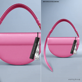 FIFTY/FIVE. "Ripe" SemiCircle Shoulder Bag - Fuchsia