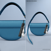 FIFTY/FIVE. "Ripe" SemiCircle Shoulder Bag - Deep Blue