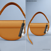 FIFTY/FIVE. "Ripe" SemiCircle Shoulder Bag - Chestnut