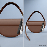 FIFTY/FIVE. "Ripe" SemiCircle Shoulder Bag - Brown